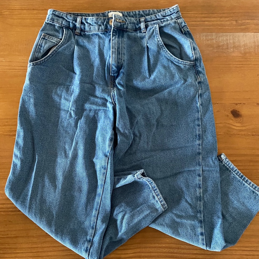 Only, Light Wash Jeans, Pleated, Balloon Leg, Medium